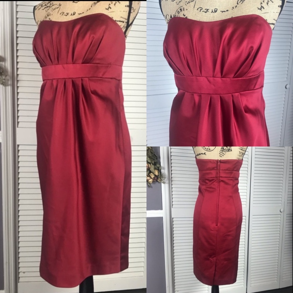 Alfred Angelo claret strapless dress